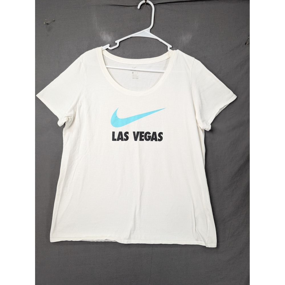 Nike Las Vegas‎ Graphic T-Shirt White Blue Size XL